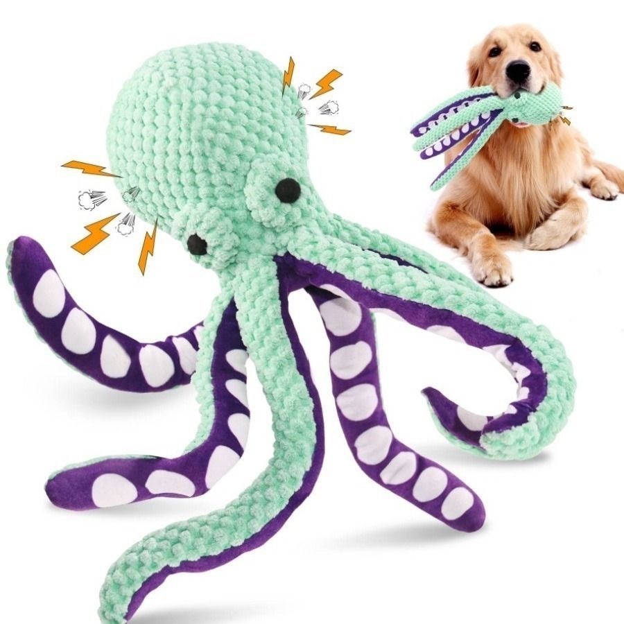 삐걱거리는 소리가 나는 문어 모양 강아지 장난감, 파손 - Indestructible Dog Chew Toy 리뷰 및 가격